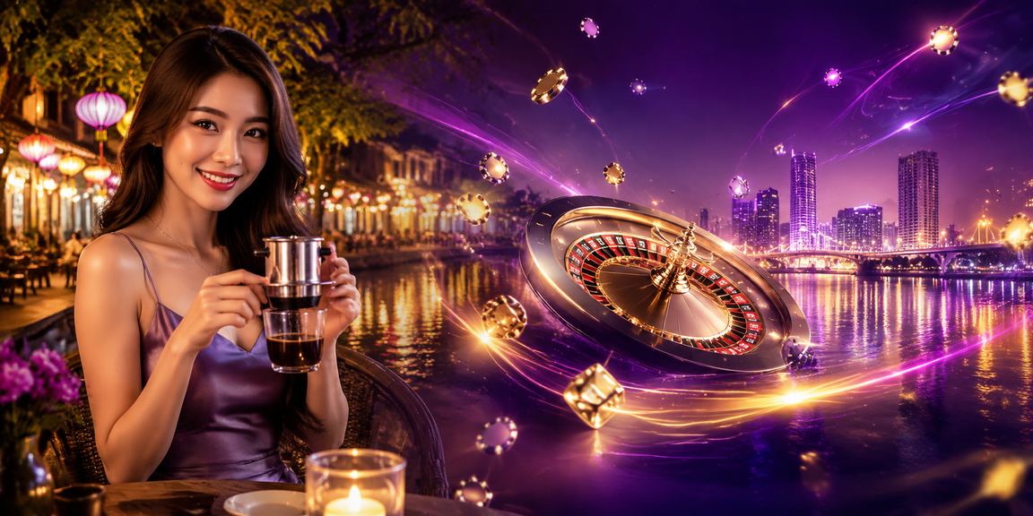 Người chơi tại Hội An trải nghiệm roulette trực tuyến bên ly cà phê buổi sáng